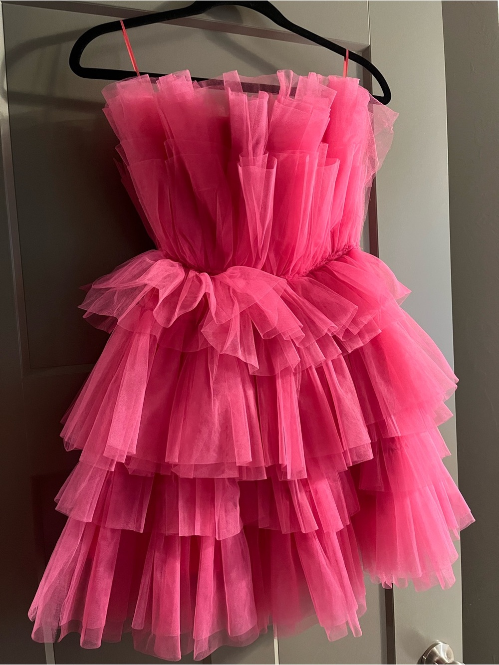Women’s Vici Hot Pink Tiered Tulle Cocktail dress